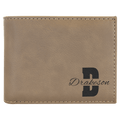 Light Brown Laserable Leatherette Bi-Fold Wallet w/Flip ID Display