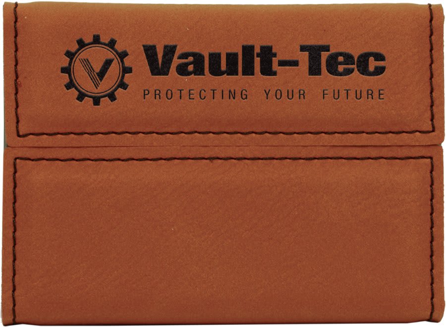 Rawhide 3 3/4" x 2 3/4" Laserable Leatherette Hard Business Card Holder