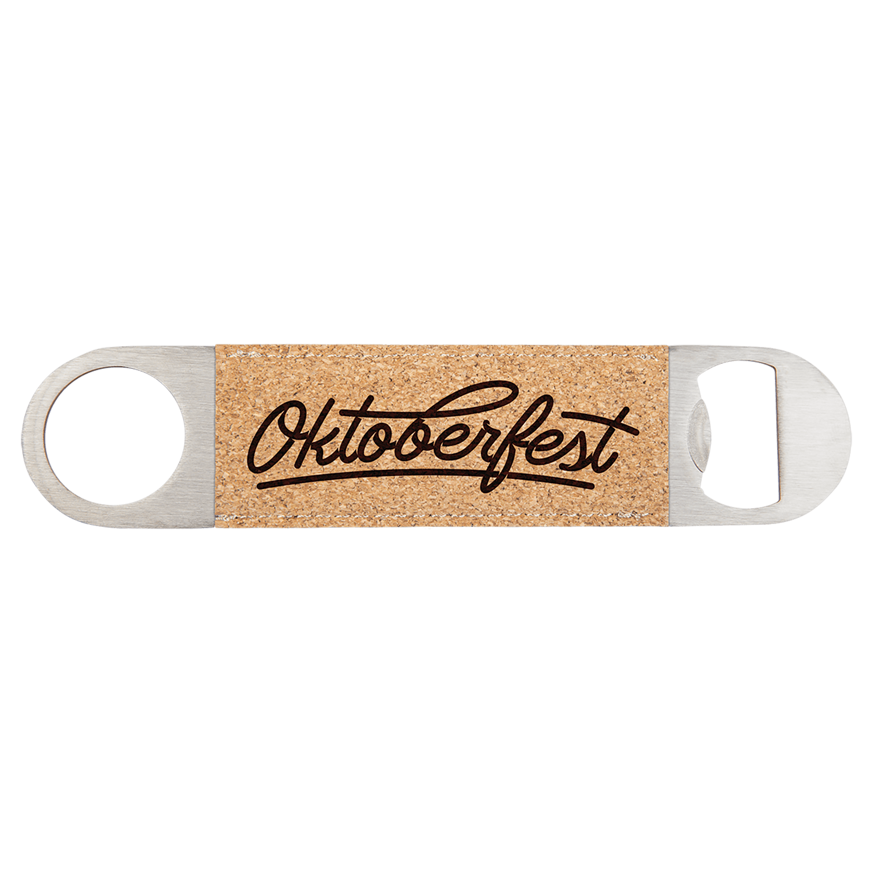 Cork 1 1/2" x 7" Laserable Leatherette Bottle Opener