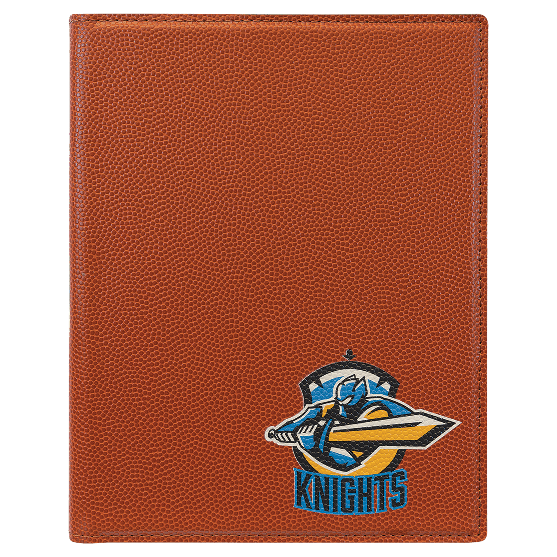Basketball 7" x 9" Laserable Leatherette Small Portfolio with Notepad