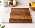 Personalized Marble & Acacia Wood Cutting Board