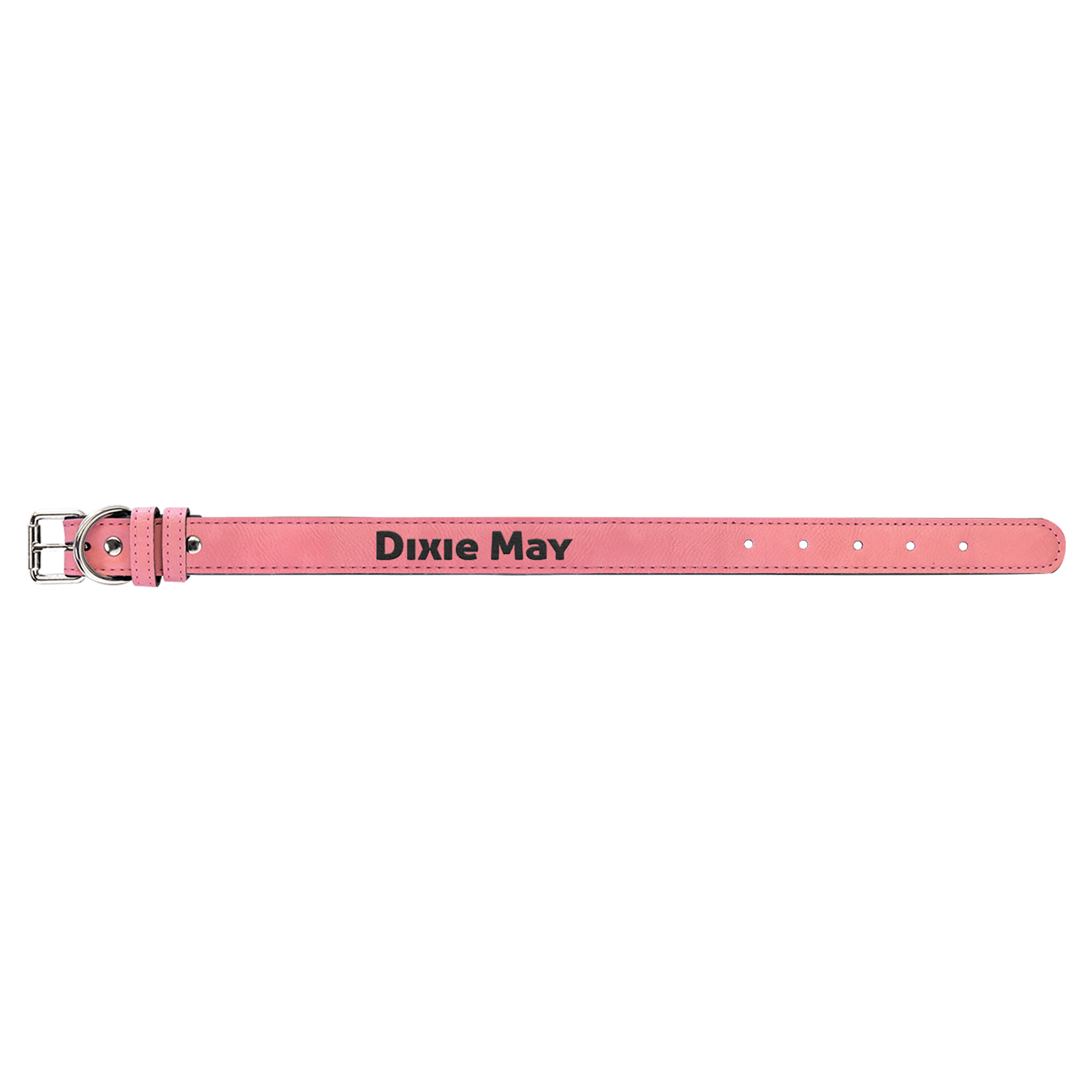 Pink Small 15" x 3/4" Laserable Leatherette Dog Collar