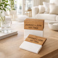 Custom Marble & Acacia Entertaining Coaster Set (Set of 4)
