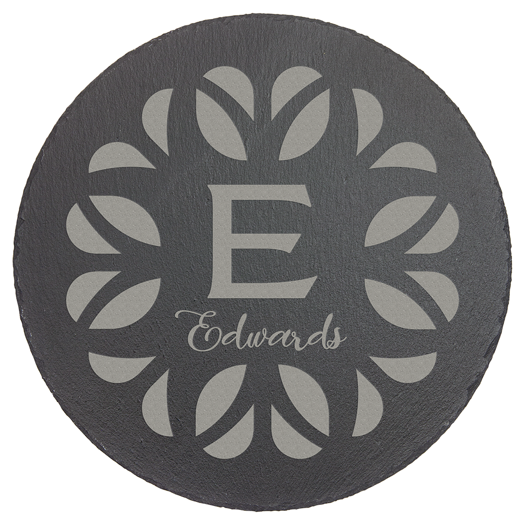 11 3/4" Round Slate Decor with Foam Pads